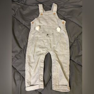 Carter's Gray Overalls with Bear Design